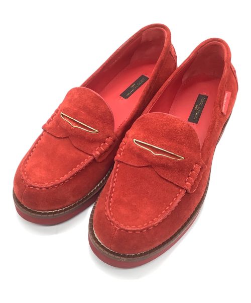 LOUIS VUITTON（ルイ ヴィトン）LOUIS VUITTON (ルイ ヴィトン) PATHWAY FLAT LOAFER  レッド サイズ:37の古着・服飾アイテム