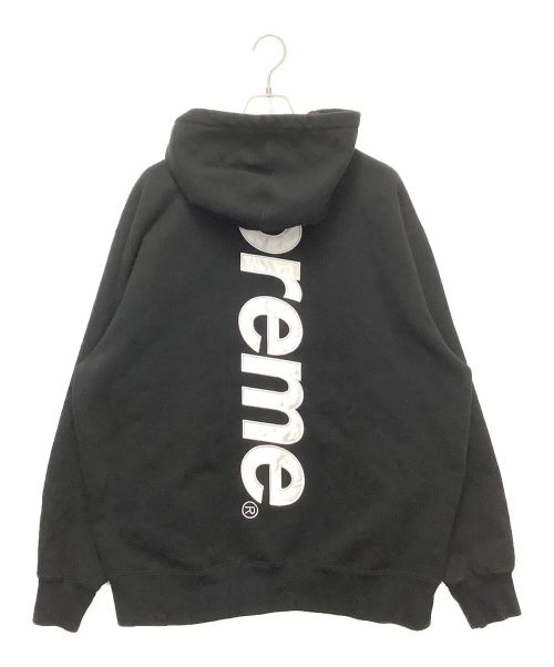 SUPREME（シュプリーム）SUPREME (シュプリーム) サテンアップリケフーデットスウェットシャツ ブラック サイズ:XLの古着・服飾アイテム