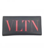 VALENTINO GARAVANIヴァレンティノ・ガラヴァーニ）の古着「VLTN ウォレット」｜ブラック×レッド