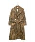 masu（エムエーエスユー）の古着「FUR PRINT GOWN COAT」｜ブラック×ブラウン