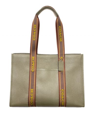 【中古・古着通販】COACH (コーチ) ラージ スミス トート オリーブ×ブラウン｜ブランド・古着通販 トレファク公式【TREFAC  FASHION】スマホサイト