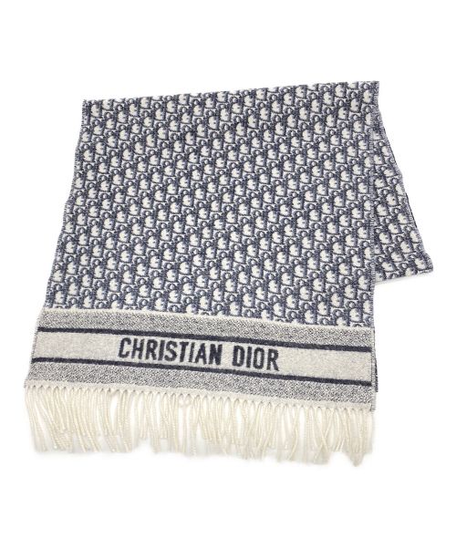 Christian Dior（クリスチャン ディオール）Christian Dior (クリスチャン ディオール) ディオール オブリーク カシミヤスカーフの古着・服飾アイテム