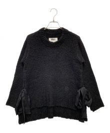 MM6 Maison Margiela（エムエムシックス メゾンマルジェラ）の古着「サイドリボン ヘアリーニット」｜ブラック