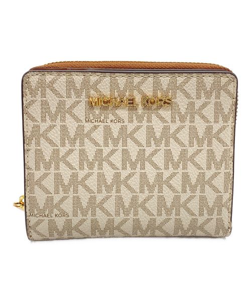 MICHAEL KORS（マイケルコース）MICHAEL KORS (マイケルコース) JET SET TRAVEL ジップウォレット ブラウンの古着・服飾アイテム