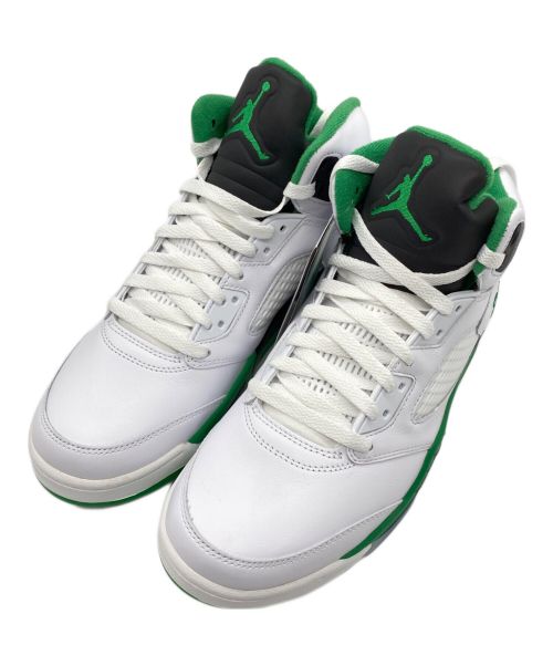 NIKE（ナイキ）NIKE (ナイキ) AIR JORDAN 5 RETRO ホワイト×グリーン サイズ:28 未使用品の古着・服飾アイテム