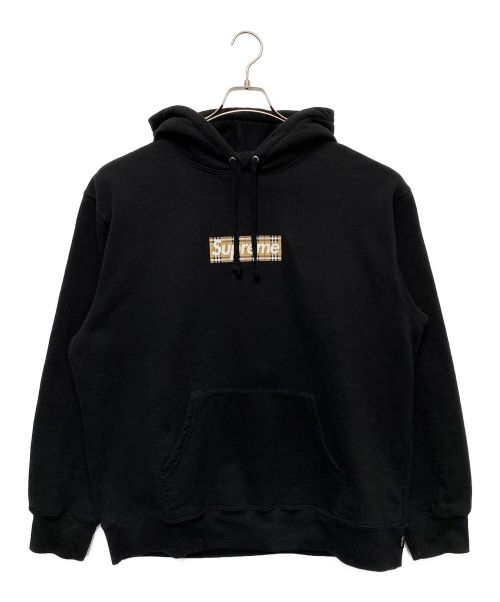 SUPREME（シュプリーム）SUPREME (シュプリーム) BURBERRY (バーバリー) Box Logo Hooded Sweatshirt ブラック サイズ:Lの古着・服飾アイテム