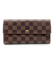 LOUIS VUITTON（ルイ ヴィトン）の古着「ダミエ ポルトフォイユ･サラ」｜ブラウン