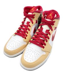 NIKE（ナイキ）の古着「Air Jordan 1 Mid "Beige/Cardinal Red"」｜レッド×ブラウン