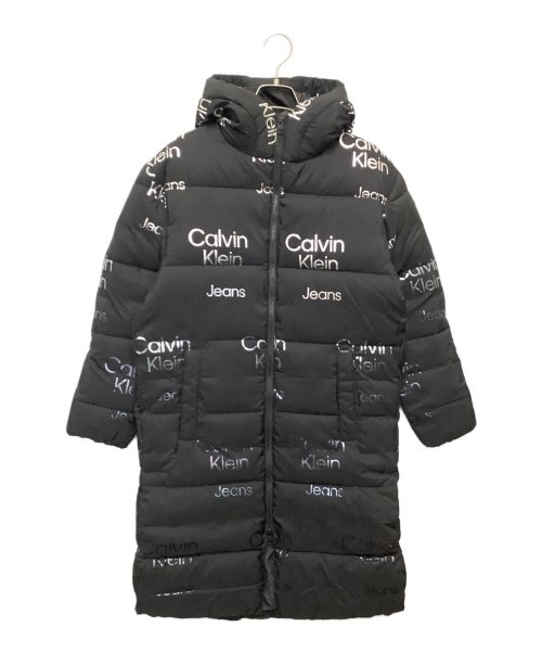 Calvin Klein Jeans（カルバンクラインジーンズ）Calvin Klein Jeans (カルバンクラインジーンズ) Jacket GRADIENT LOGO LONGLINE PUFFER ブラック サイズ:14 未使用品の古着・服飾アイテム