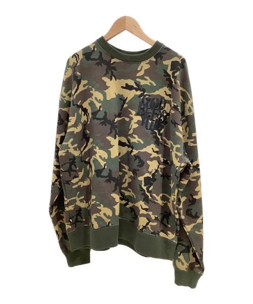 EXAMPLE（エグザンプル）EXAMPLE (エグザンプル) NO.2 CREWNECK CAMOUFLAGE WOODLAND TIGER CAMO カーキ サイズ:LARGEの古着・服飾アイテム