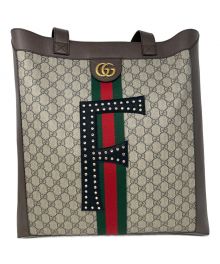 GUCCI DIY（グッチディーアイワイ）の古着「トートバッグ　GUCCI DIY（グッチディーアイワイ）　GG　529 720 04」｜ブラウン×グレー