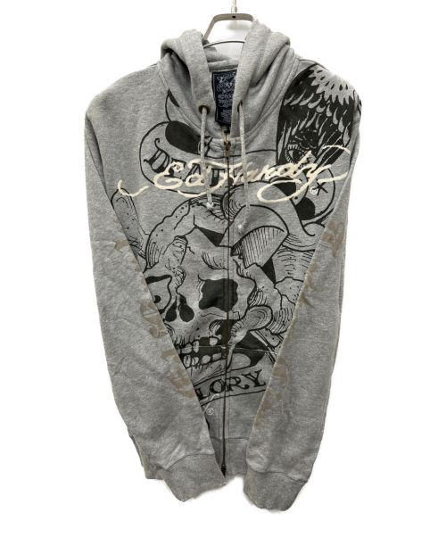 Ed Hardy（エド ハーディー）Ed Hardy (エド ハーディー) ジップパーカー ホワイト サイズ:ＸＬ 未使用品の古着・服飾アイテム