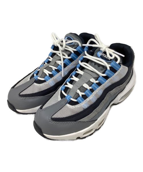 NIKE（ナイキ）NIKE (ナイキ) AIR MAX 95 COOL GREY/UNIVERSITY BLUE-DARK OBSIDIAN ブルー×ホワイト サイズ:24.5の古着・服飾アイテム