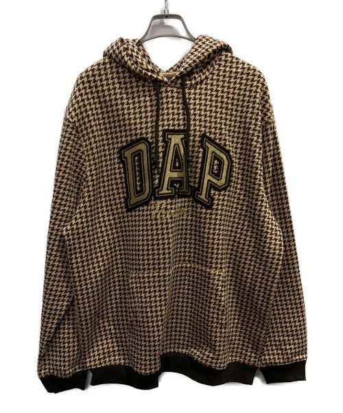 GAP（ギャップ）GAP (ギャップ) 22AW  ダッパーダン コラボ ロゴ プレイド パーカー ブラウン サイズ:L 未使用品の古着・服飾アイテム