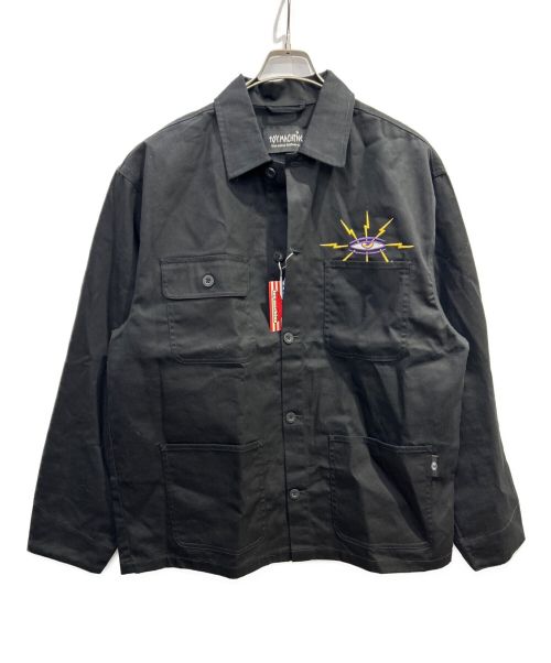 TOY MACHINE（トイマシーン）TOY MACHINE (トイマシーン) LIGHTNING EYE TWILL WORK JACKET ブラック サイズ:ＸＬ 未使用品の古着・服飾アイテム