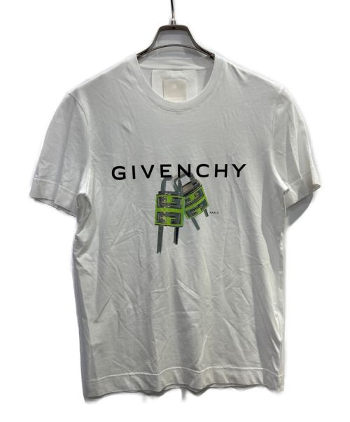 GIVENCHY（ジバンシィ）GIVENCHY (ジバンシィ) ブランドロゴ ４Gロック スリムフィットTシャツ ホワイト サイズ:Ｍの古着・服飾アイテム