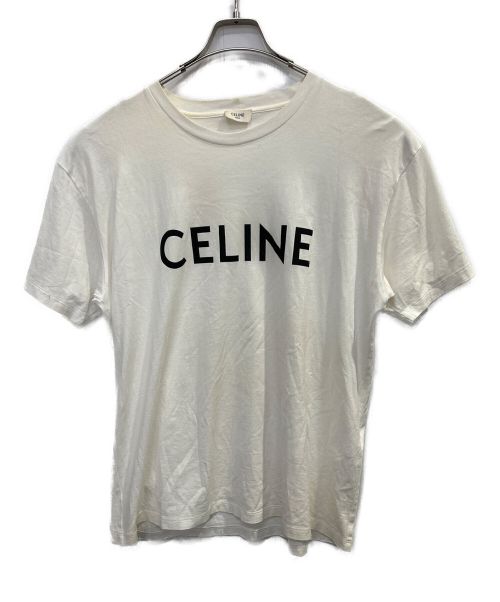 CELINE（セリーヌ）CELINE (セリーヌ) ロゴプリントルーズフィットTシャツ ホワイト サイズ:Ｍの古着・服飾アイテム