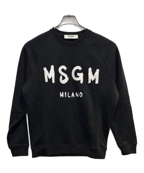 MSGM（エムエスジーエム）MSGM (エムエスジーエム) ロゴスウェット ブラック サイズ:ＸＳの古着・服飾アイテム