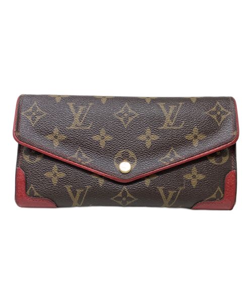 LOUIS VUITTON（ルイ ヴィトン）LOUIS VUITTON (ルイ ヴィトン) 2つ折り財布  LOUIS VUITTON（ルイ ヴィトン） モノグラム  	M41951 ブラウン×レッドの古着・服飾アイテム