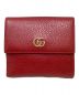 GUCCI（グッチ）の古着「フレンチフラップウォレット GUCCI(グッチ)  プチマーモント  	456122」｜レッド