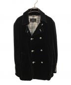 BURBERRY BLACK LABELバーバリーブラックレーベル）の古着「ベロアナポレオンコート　BURBERRY BLACK LABEL　BMP71-321-09」｜ブラック