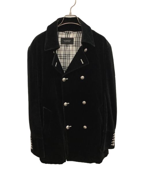 BURBERRY BLACK LABEL（バーバリーブラックレーベル）BURBERRY BLACK LABEL (バーバリーブラックレーベル) ベロアナポレオンコート　BURBERRY BLACK LABEL　BMP71-321-09 ブラック サイズ:Mの古着・服飾アイテム