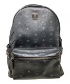 MCMエムシーエム）の古着「サイドスタッズバックパック　MCM（エムシーエム）　MMKAAVE09BK001　ヴィセトス」｜ブラック