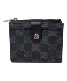 LOUIS VUITTON（ルイ ヴィトン）の古着「2つ折り財布　LOUIS VUITTON（ルイヴィトン）　N64038　ダミエ・グラフィット」｜ブラック