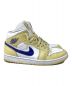 中古・古着 NIKE (ナイキ) ハイカットスニーカー NIKE(ナイキ)　Air Jordan 1 Mid 	BQ6472-701 ホワイト×イエロー サイズ:25.5：9000円