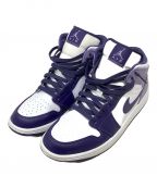 NIKEナイキ）の古着「スニーカー　NIKE　Nike Air Jordan 1 Mid　DQ8426-515」｜ホワイト×パープル