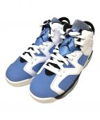 NIKEナイキ）の古着「ハイカットスニーカー　NIKE(ナイキ)　AIR JORDAN6 RETRO GS　384665-410」｜ホワイト×スカイブルー