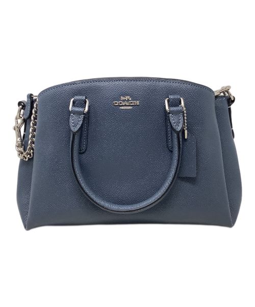 COACH（コーチ）COACH (コーチ) ミニ セージ キャリオール ハンドバッグ　COACH（コーチ）　F28977 ブルーの古着・服飾アイテム