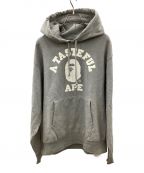 A BATHING APEアベイシングエイプ）の古着「プルオーバーパーカー　A BATHING APE　001PPH731909C」｜グレー