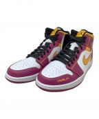 NIKEナイキ）の古着「スニーカー　NIKE（ナイキ）　AIR JORDAN（エアジョーダン） 1 MID DOD」｜パープル×イエロー