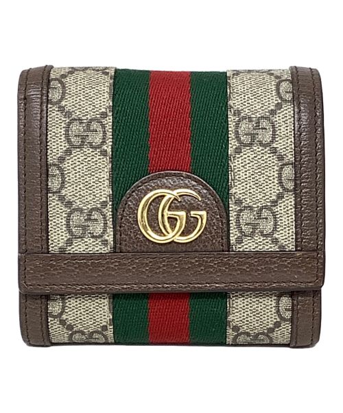 GUCCI（グッチ）GUCCI (グッチ) 2つ折り財布　GUCCI(グッチ)　598662　GGスプリーム　オフィディアの古着・服飾アイテム