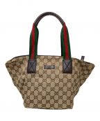 GUCCIグッチ）の古着「シェリーライントートバッグ　GUCCI（グッチ）　131228　GG」｜ブラウン