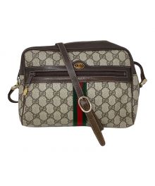 GUCCI（グッチ）の古着「ショルダーバッグ GUCCI(グッチ)　OLD GUCCI」｜ベージュ×ブラウン