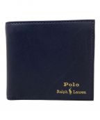 POLO RALPH LAURENポロ・ラルフローレン）の古着「2つ折り財布　POLO RALPH LAUREN（ポロ　ラルフローレン）　405803866004」｜ネイビー