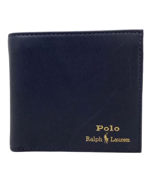 POLO RALPH LAUREN（ポロ・ラルフローレン）POLO RALPH LAUREN (ポロ・ラルフローレン) 2つ折り財布　POLO RALPH LAUREN（ポロ　ラルフローレン）　405803866004 ネイビーの古着・服飾アイテム