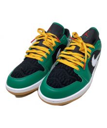 NIKE（ナイキ）の古着「ローカットスニーカー　NIKE（ナイキ）Air Jordan 1 Low SE（エアジョーダン）」｜グリーン×ブラック