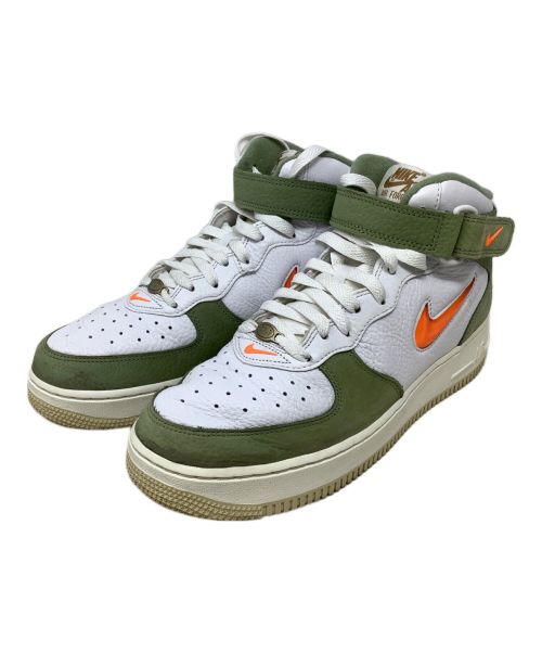 NIKE（ナイキ）NIKE (ナイキ) ハイカットスニーカー　NIKE（ナイキ）Air Force 1 Mid QS　DQ3505-100 グリーン×ホワイト サイズ:27.5の古着・服飾アイテム