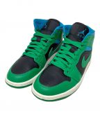 NIKEナイキ）の古着「ハイカットスニーカー　NIKE（ナイキ）Air Jordan 1 Mid　BQ6472-033」｜グリーン×ブラック