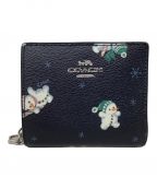 COACHコーチ）の古着「2つ折り財布　COACH（コーチ）C6941」｜ネイビー