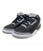 NIKEナイキ）の古着「スニーカー　NIKE（ナイキ）AIR JORDAN 3 RETRO　CT8532-031」｜ブラック×グリーン