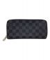 LOUIS VUITTON（ルイ ヴィトン）の古着「長財布　Louis Vuitton（ルイヴィトン）　ダミエ　N63095　ジッピー ウォレット」｜ブラック