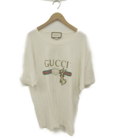 【中古・古着通販】GUCCI (グッチ) Tシャツ ホワイト サイズ:記載