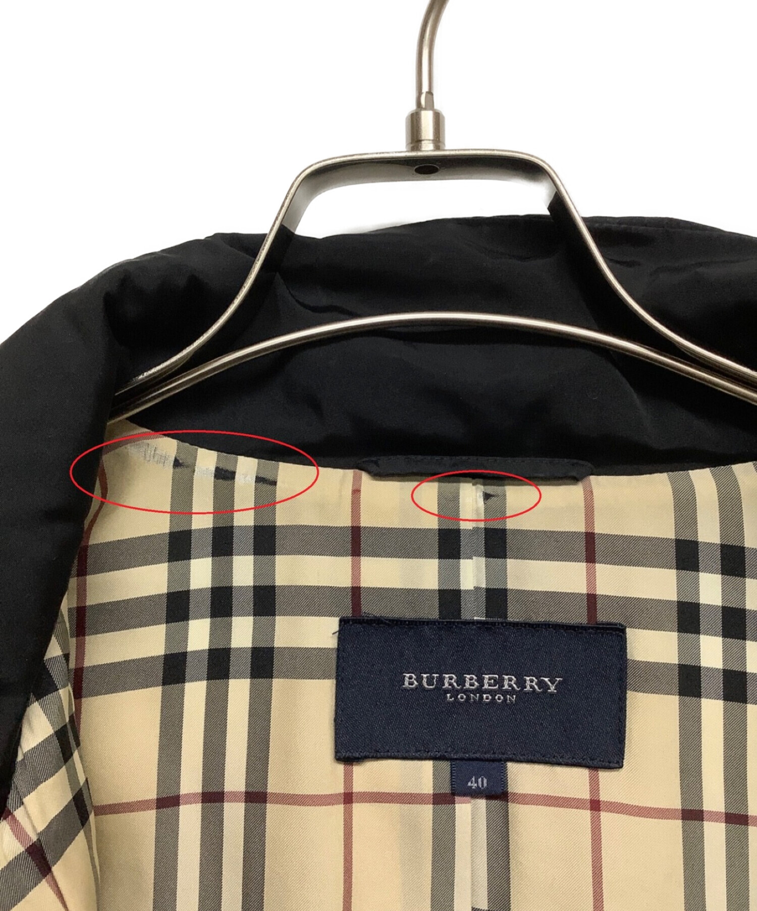 bu9. BURBERRY LONDON ダウンジャケット ベージュ サイズ40-