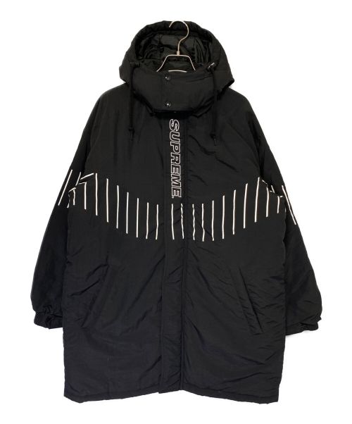 SUPREME（シュプリーム）SUPREME (シュプリーム) Pinstripe Panel Sports Parka ブラック サイズ:Sの古着・服飾アイテム