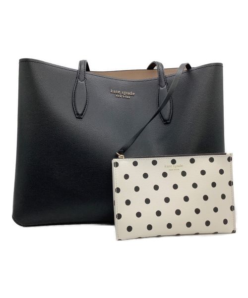 Kate Spade（ケイトスペード）Kate Spade (ケイトスペード) レザートートバッグ ブラックの古着・服飾アイテム