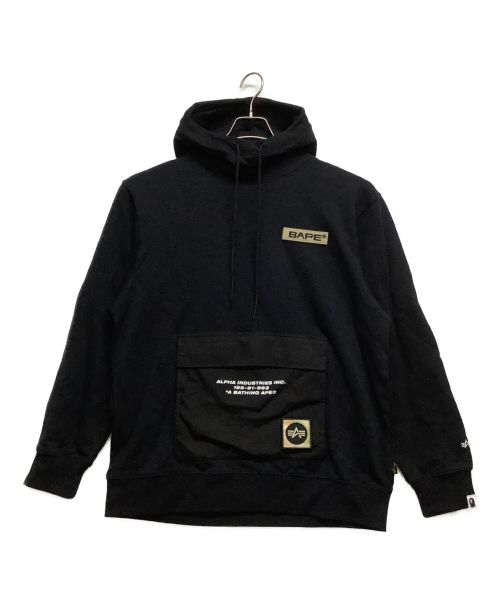 A BATHING APE（アベイシングエイプ）A BATHING APE (アベイシングエイプ) パーカー ブラック サイズ:Lの古着・服飾アイテム